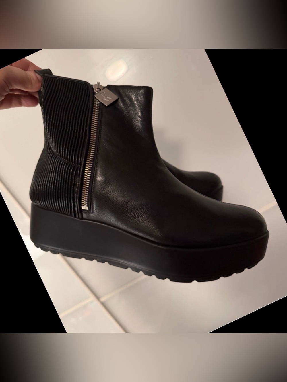 Luxurious ankle boots from Canadian designer Ron White.
